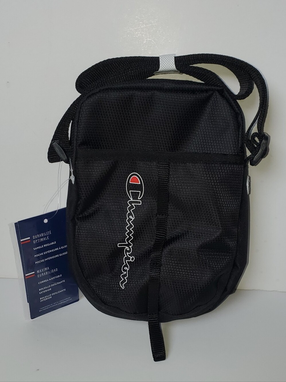 Champion Black Small Crossbody Belt Bag with Logo Accent